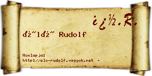 Élő Rudolf névjegykártya